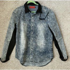 Vie+Riche Mens Denim Acid Wash Button up #7 Jacket Size XL RARE